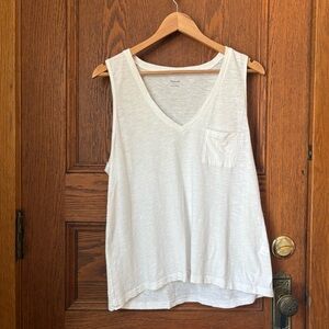 Madewell Sleeveless White Tank Top